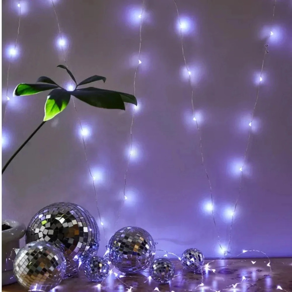 Lot of 4 NWT Urban Outfitters Firefly Silver String Lights - Picture 1 of 12